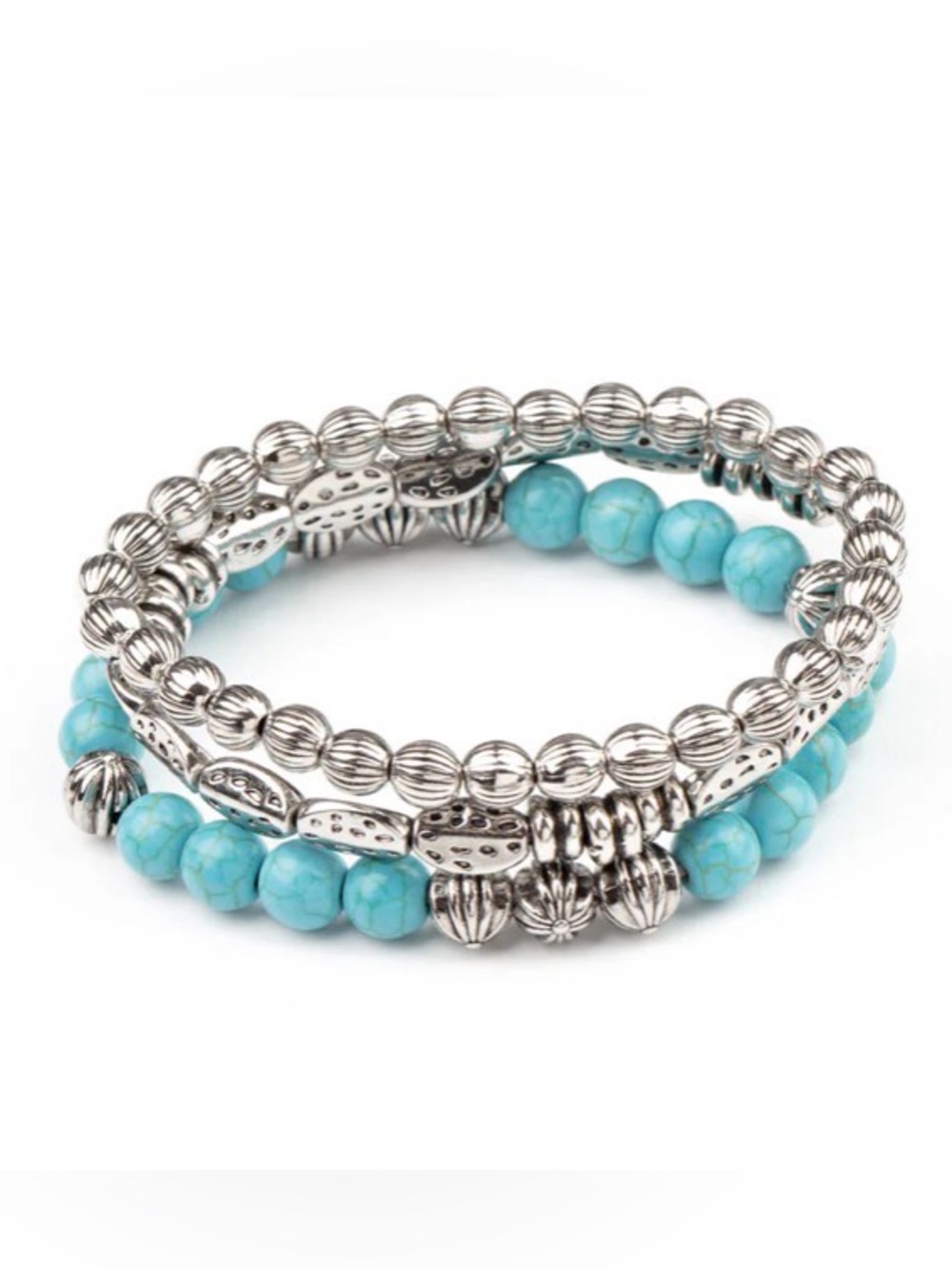 Paparazzi Trail Mix Mecca Blue Bracelet NEW
